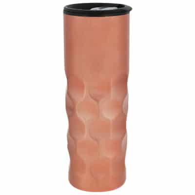 Stainless steel copper tumbler blank in 16 ounces.