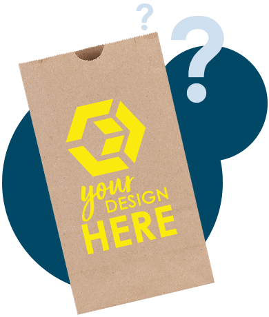Custom popcorn bags with yellow imprint