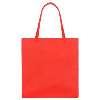 Blank polypropylene red tote bag.