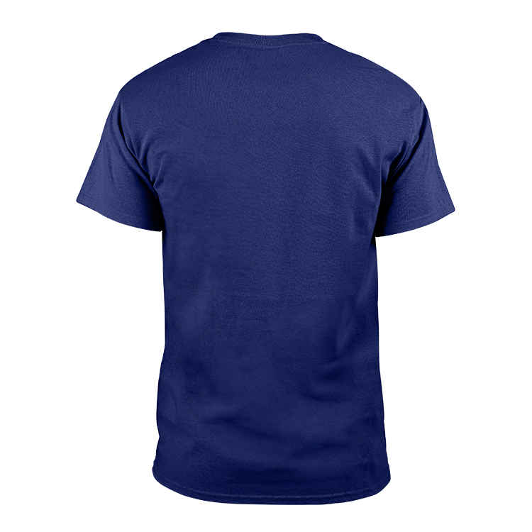 Customized cobalt blue cotton promotional t shirt.