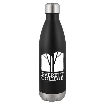 Stainless black water bottle with custom imprint in 26 oz.