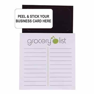 Magnetic sticky pad grocery list with full color imprint. 