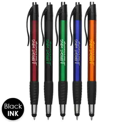 Plastic pen davis metallic stylus pen.