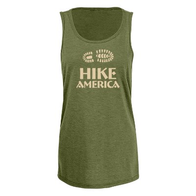 Personal logo'd olive you green tank top.