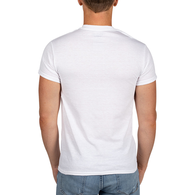 White Gildan® DryBlend Pocket T-Shirt - Blank
