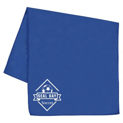 Custom 15" x 30" sports towel.