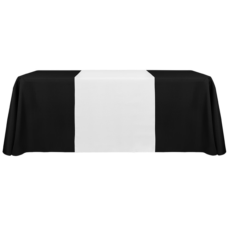 30 inches x 90 inches liquid repellent polyester table runner.
