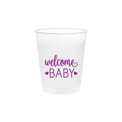 5 oz. customizable frosted plastic cup.