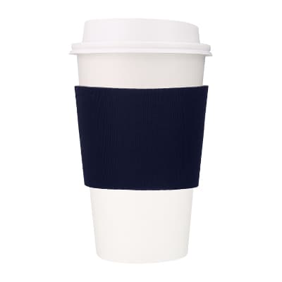 Foam navy blue coffee sleeve blank.