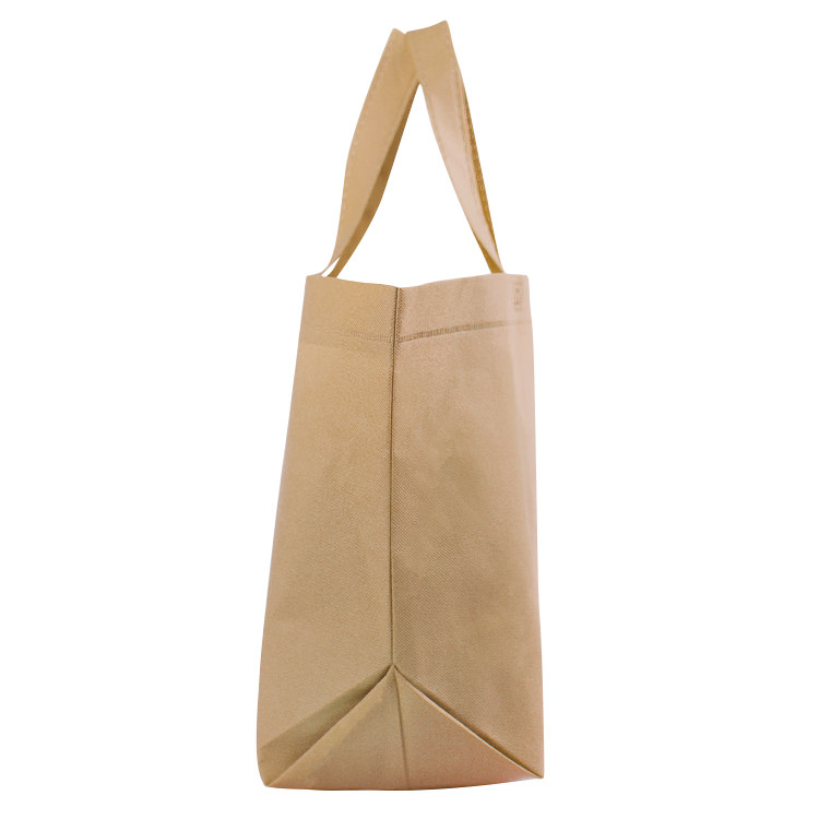 Polypropylene tote bag with matching bottom insert.