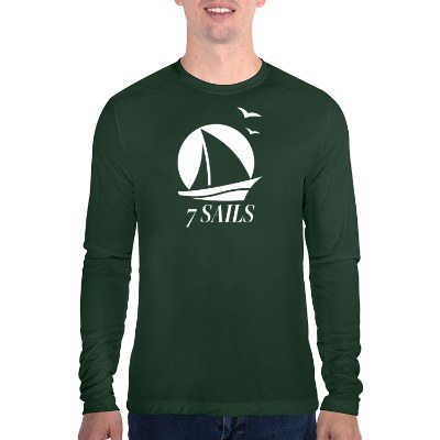 Long sleeve forest green t-shirt with logo.