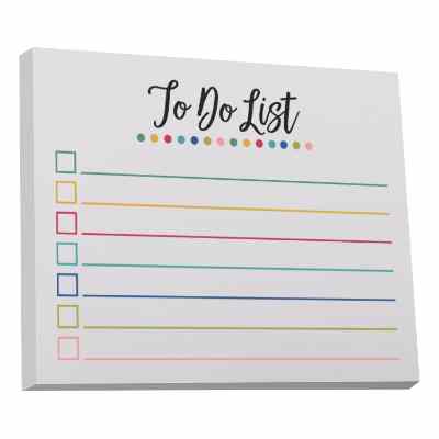 4x3 inch sticky notes with full color imprint. 