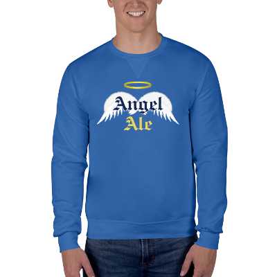 Custom dark blue crewneck sweatshirt with custom logo