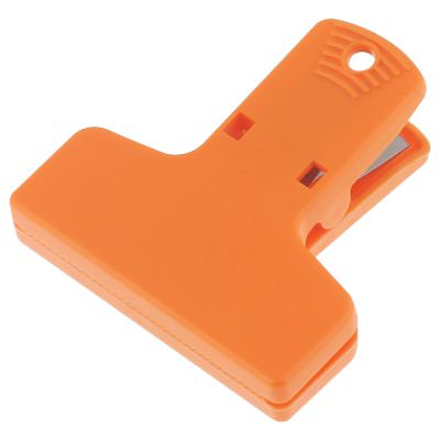 Plastic orange heavy duty chip clip blank.