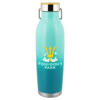 Mint stainless bottle with full color logo.