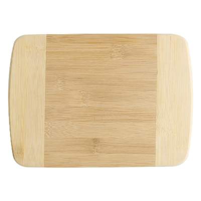 Natural 8-in. wellington two-tone bamboo cutting board blank.