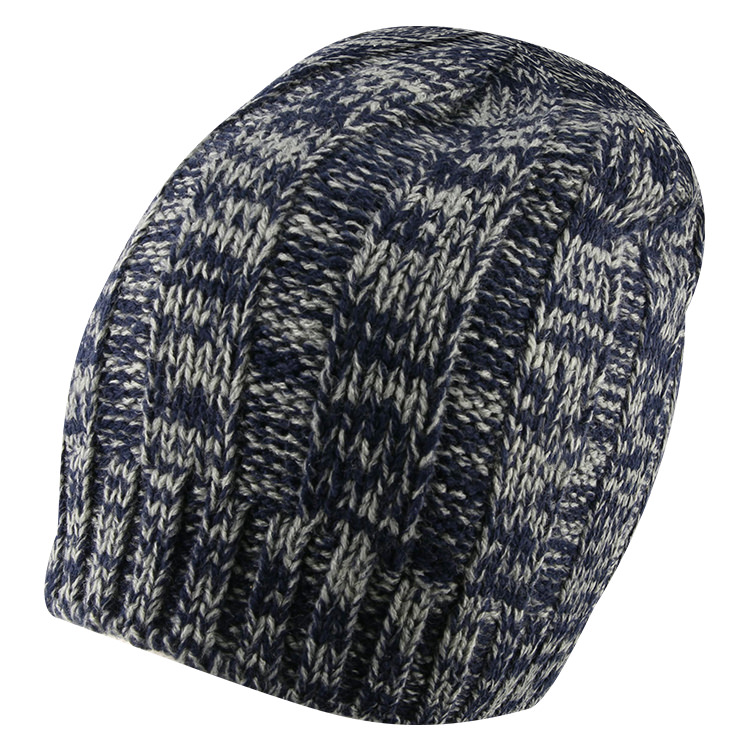 Embroidered knit beanie.