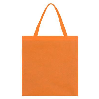 Blank polypropylene orange tote bag.