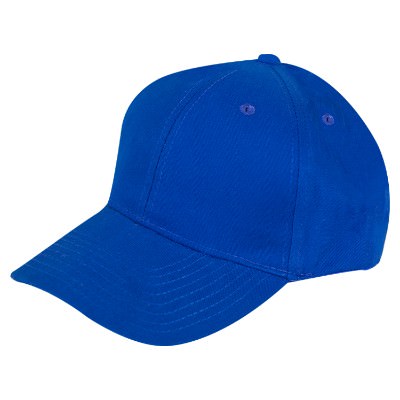 Blank blue cap.