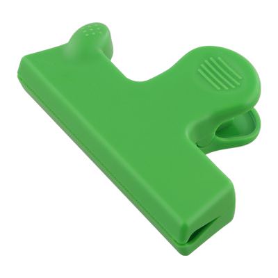 Plastic green bag opener magnet chip clip blank.