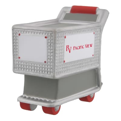 Foam shopping cart stress reliever logoed with imprint.