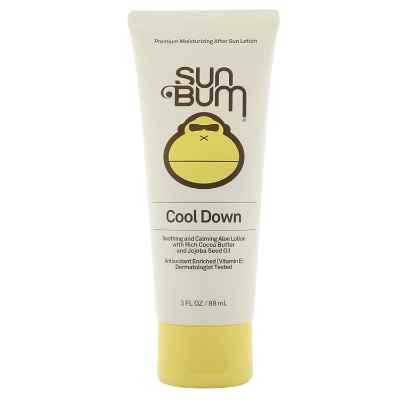 Blank plastic brown and yellow cool down lotion with low prices.
