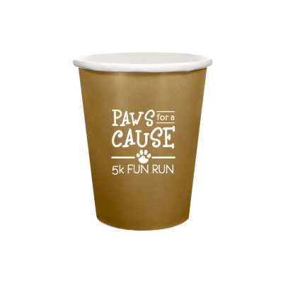 9 oz. customizable colored paper cup. 
