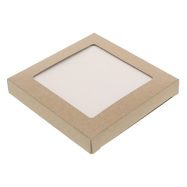 Stone and cork two-piece square coaster set.
