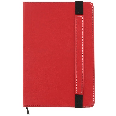 Polyurethane red strappy journal blank.