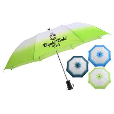 Custom 44" shedrain ombre compact umbrella.