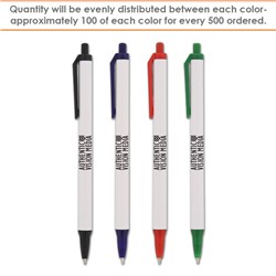 Plastic assorted focus pens.