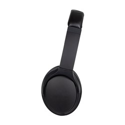 Blank black plastic headphones available in bulk.