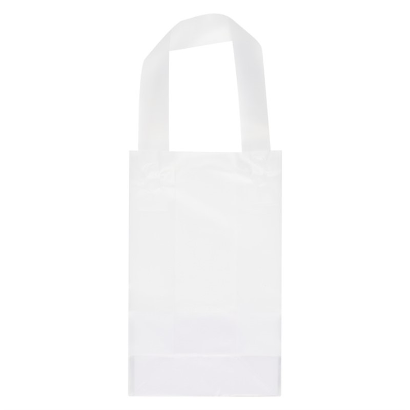 Plastic frosted shopper bag blank.