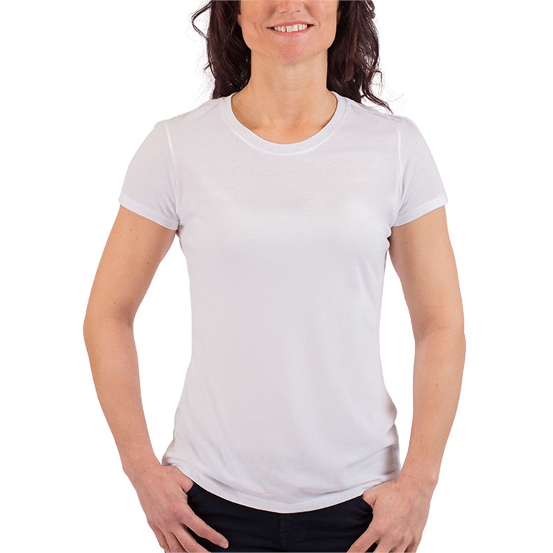 Customized White Polyester Tri Blend T-Shirt