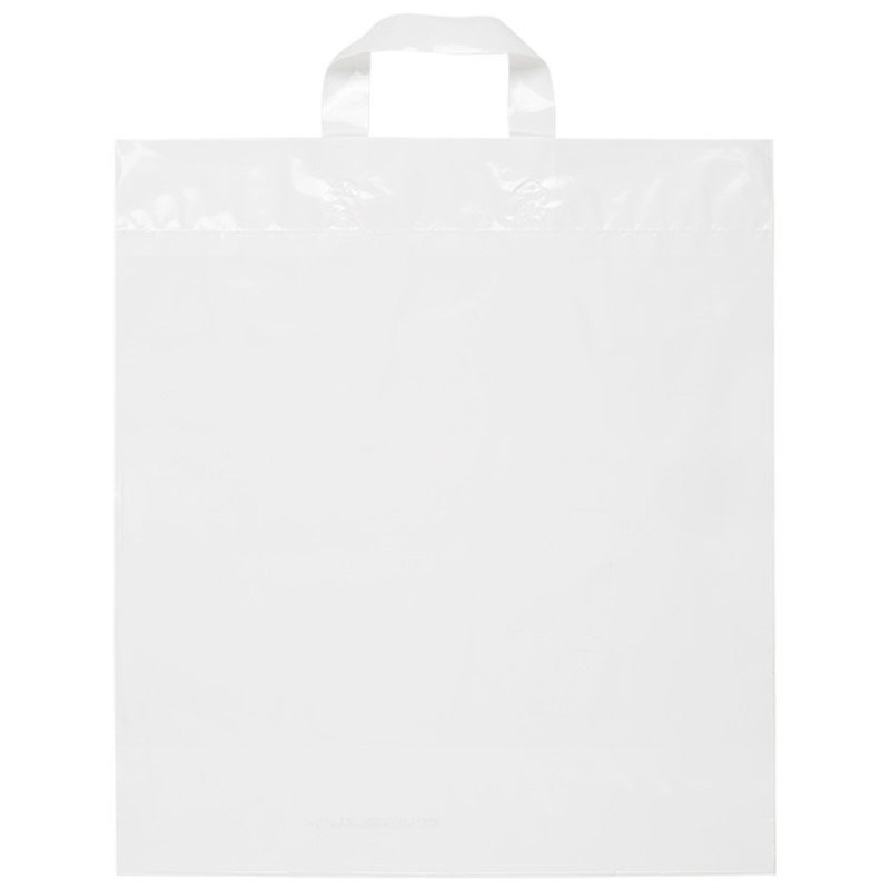 Plastic medium soft loop recyclable bag.