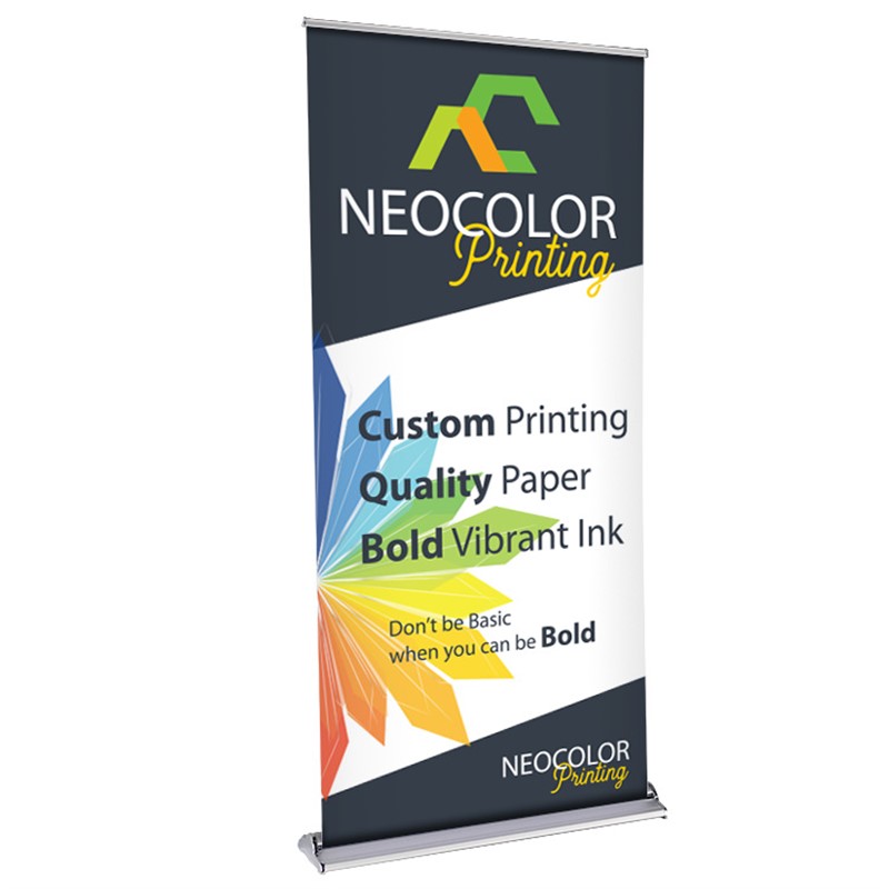 36 inch ultra vinyl banner stand with aluminum base.
