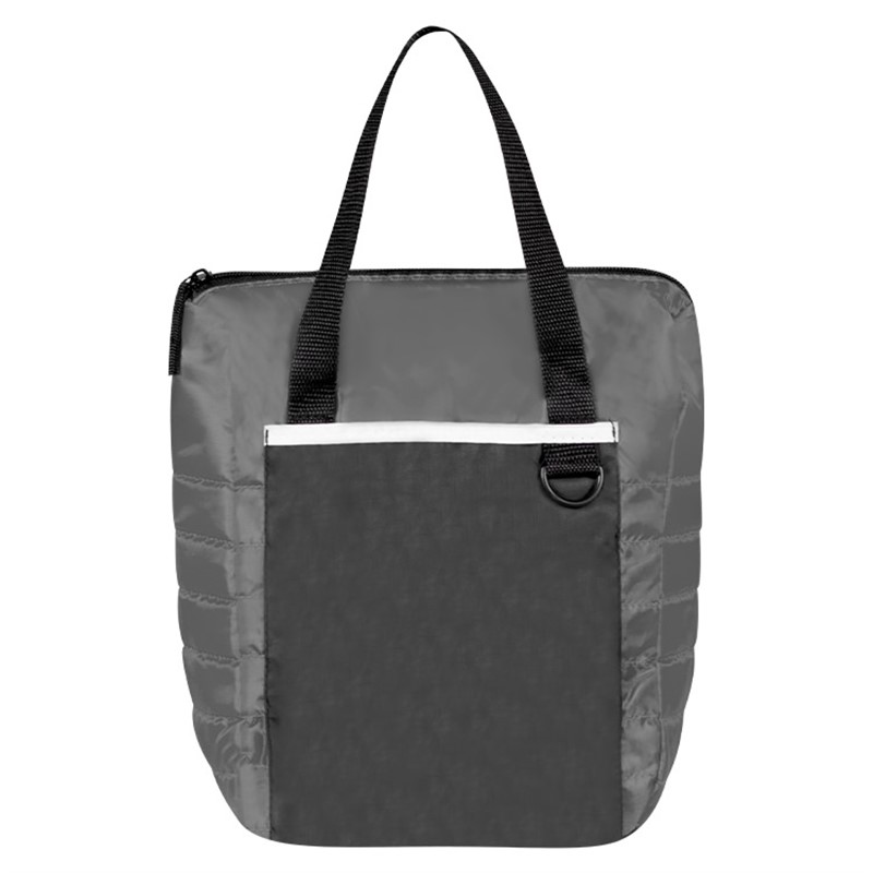Polyester quilted 12 can lunch bag.