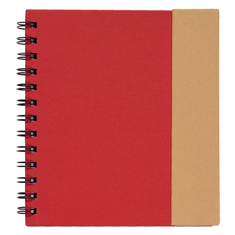 Notebook with folding magnetic flap.