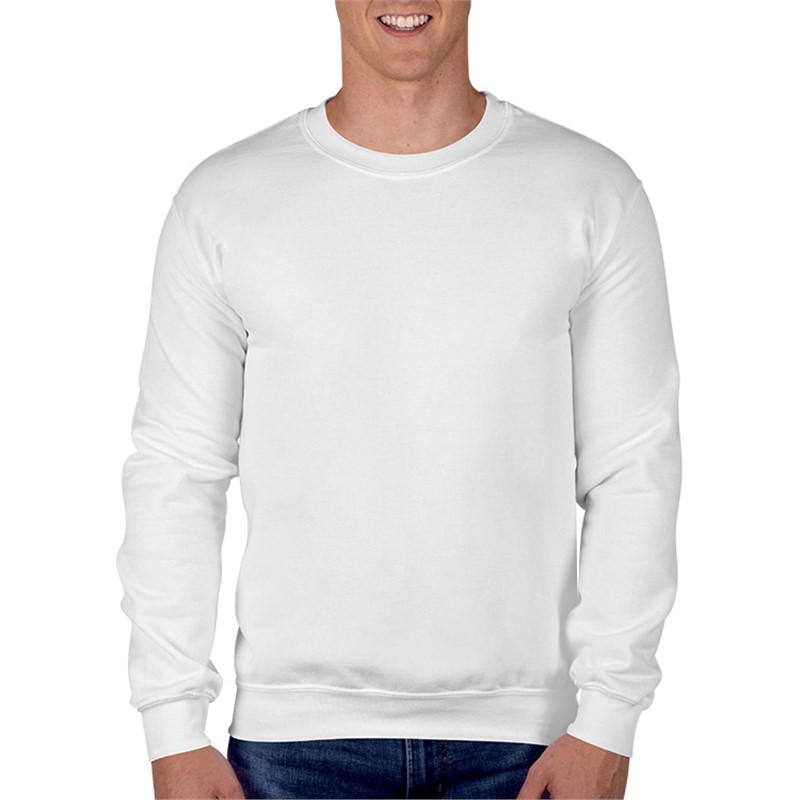White Gildan® Adult Heavy Blend™ 50/50 Fleece Crew-Full Color | Totally ...