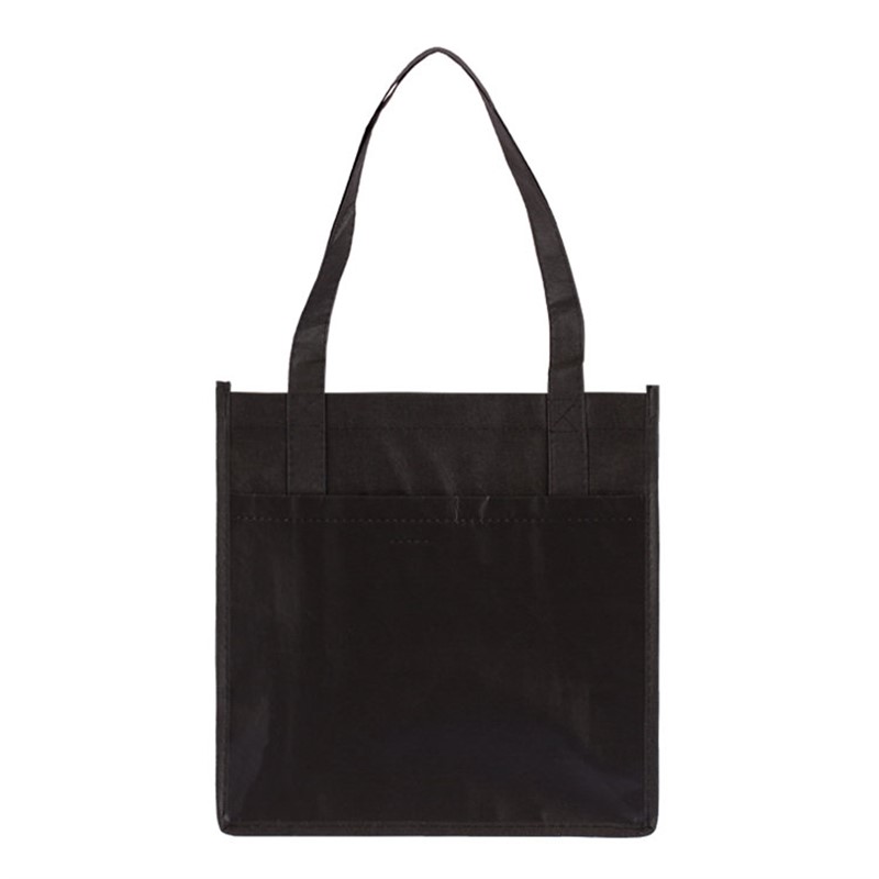 Laminated polypropylene shopper tote with blank.