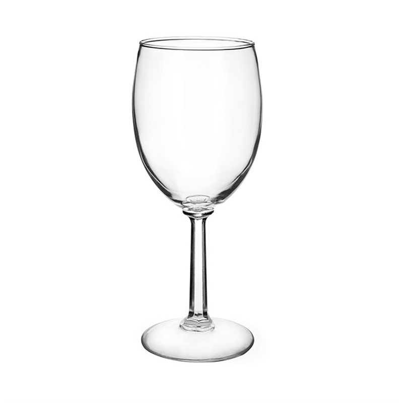 Glass clear wine glass in 10.25 ounces.