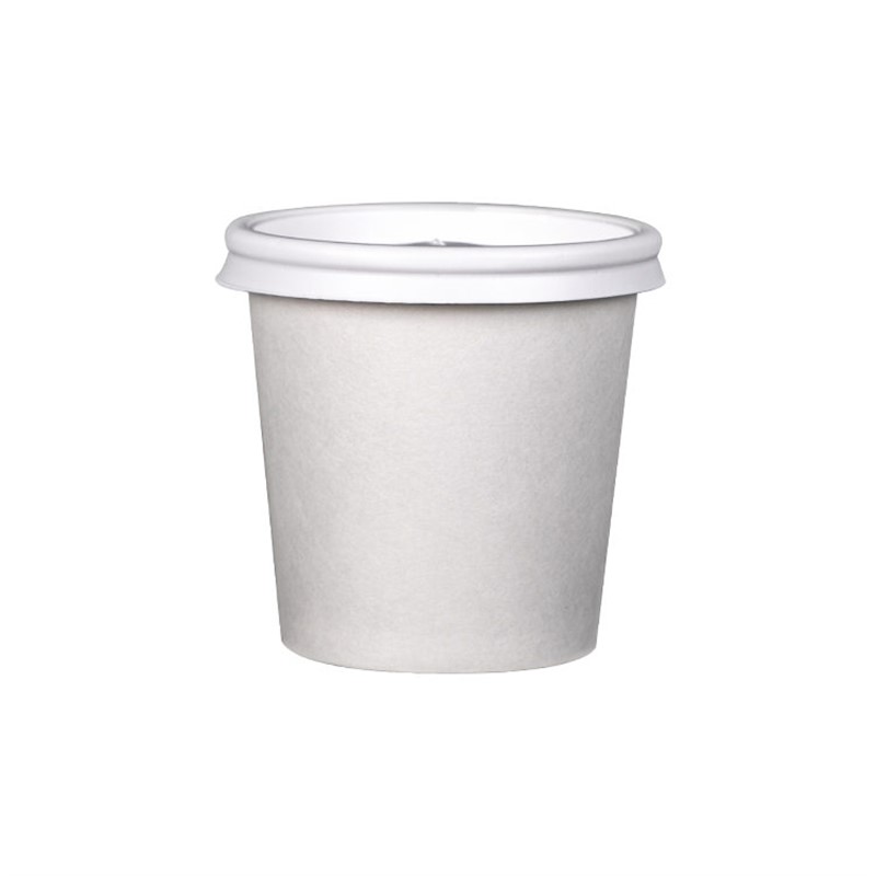 White Paper Cup With Lid