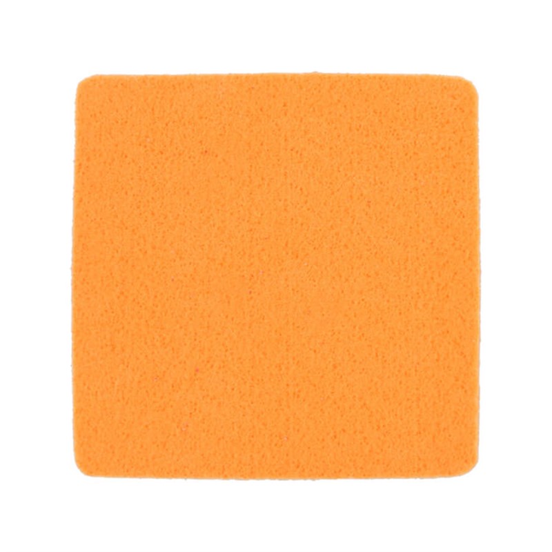 Synthetic shammy material 4 inches square coaster.