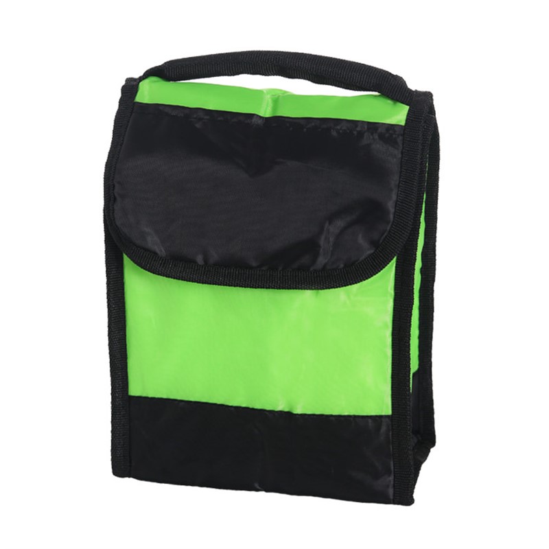 Polyester folding ID lunch bag.
