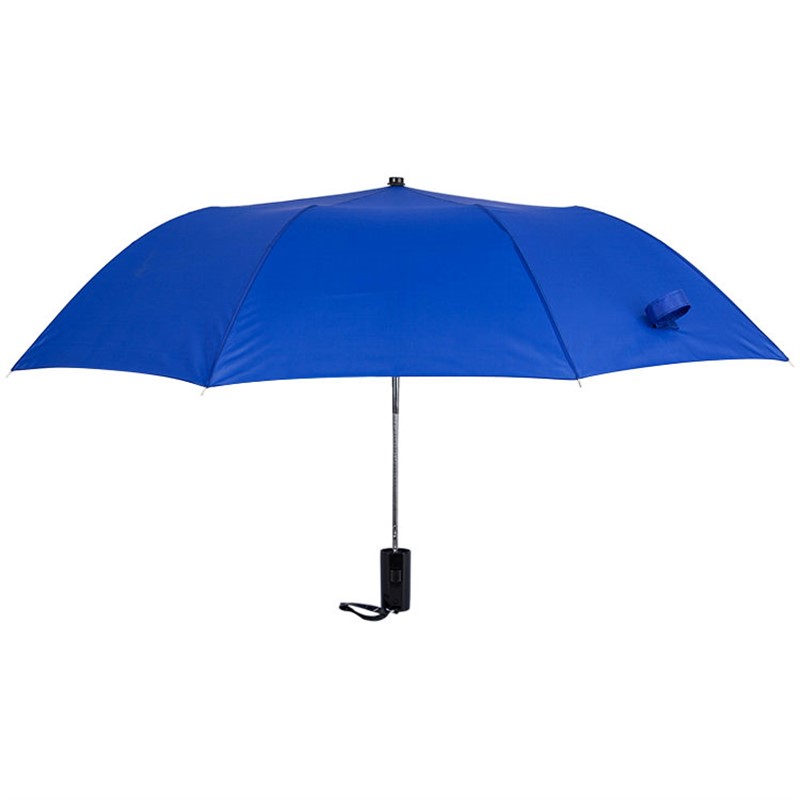 Plastic 36 inch folding automatic umbrella with wrist strap blank.