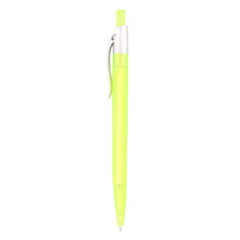 Translucent plastic pen.