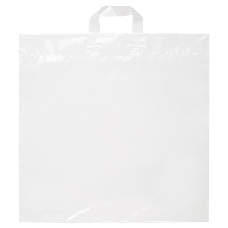 Plastic large soft loop recyclable bag blank.