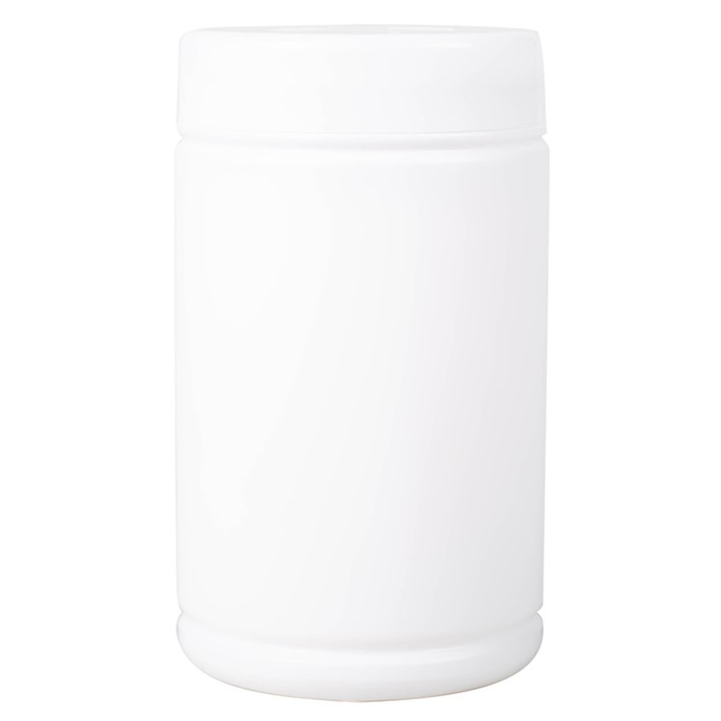 Blank plastic alcohol wet wipe canister.