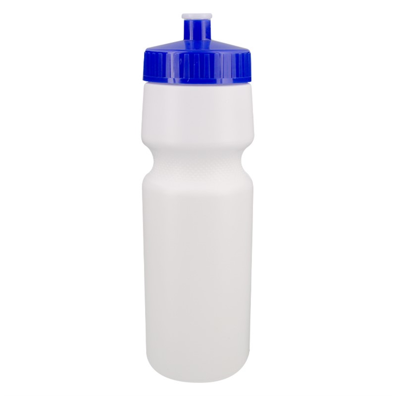 Plastic white water bottle blank with push pull lid in 24 ounces.