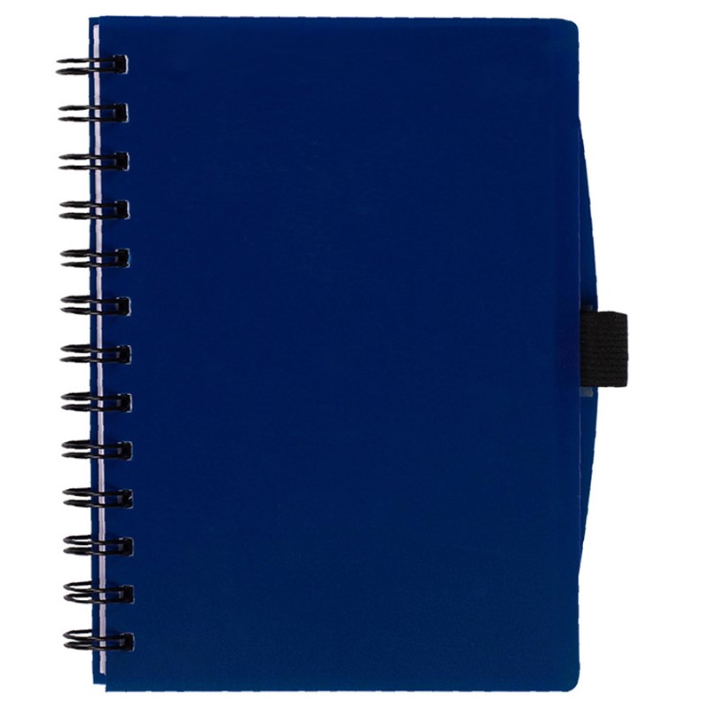 Blank notebook with elastic pen holder.